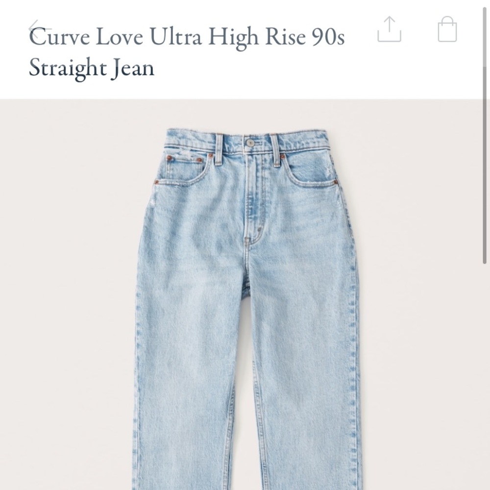Abercrombie & Fitch 90s curve love ultra high rise straight jeans